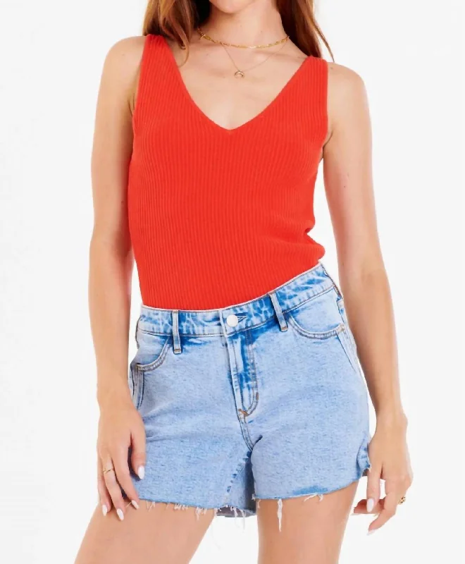 Buy More, Save More Noa V-Neck Sweater Tank In Watermelon