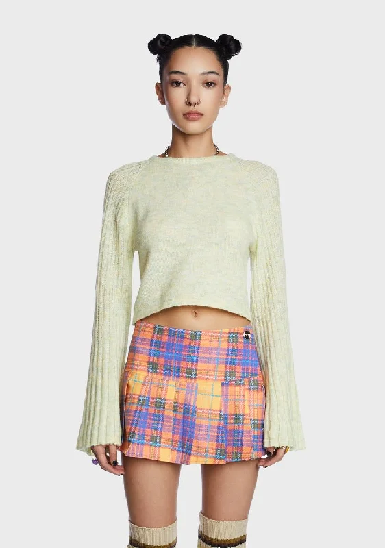 Floral Style Note Taker Knit Sweater