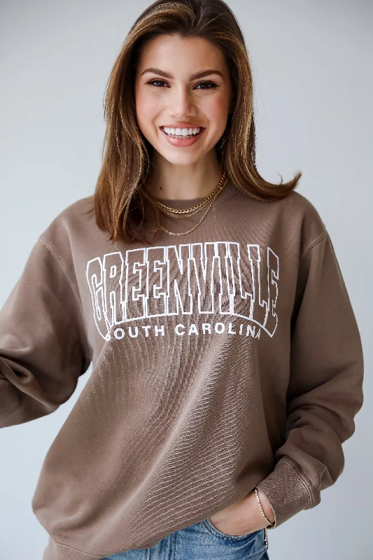 Exclusive Sale Brown Greenville South Carolina Sweatshirt
