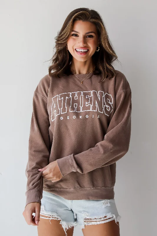 Celebrate With Big Savings Brown Athens Georgia Sweatshirt