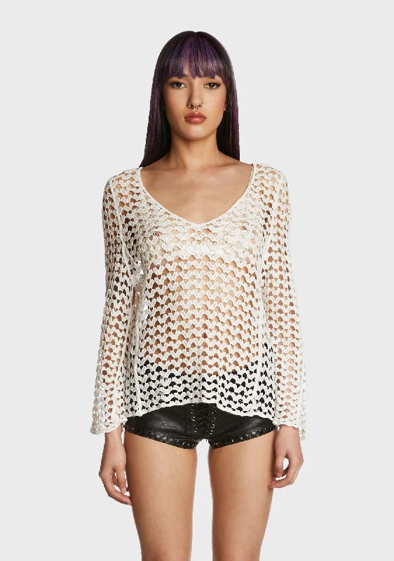 Final Clearance Wild Play Crochet Sweater