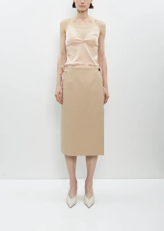 Trendy Fashion For Women Reversible Midi Suit Skirt
