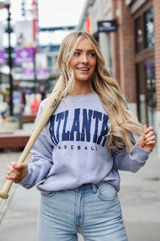 Discover Now Heather Grey Atlanta Baseball Sweatshirt