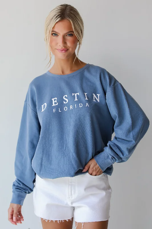 Chic Allure Denim Destin Florida Sweatshirt