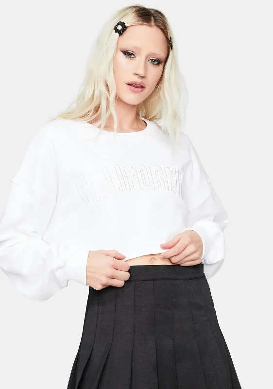 Ends Soon Chill West Coast California Crop Sweater
