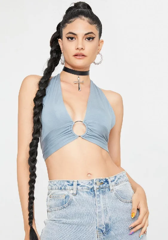 Women's Resort Apparel Athleisure Wear Chill Homegrown Hustler O Ring Halter Top
