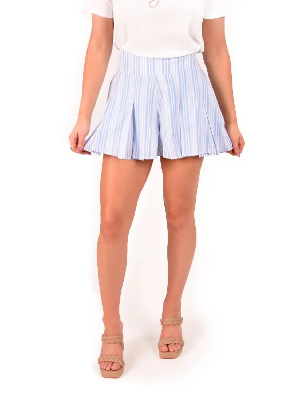 Women's Comfortable Apparel Festival Fashion Party Short In Santorini Stripe