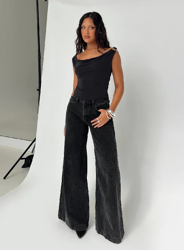 Hot Picks Toby Low Ultra Baggy Jean Charcoal