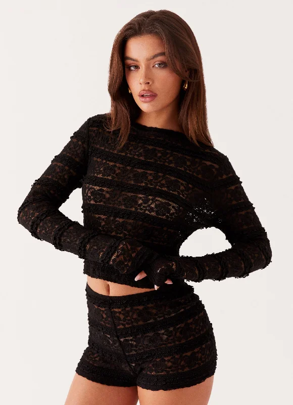 Attire Sale Desert Isle Mini Shorts - Black