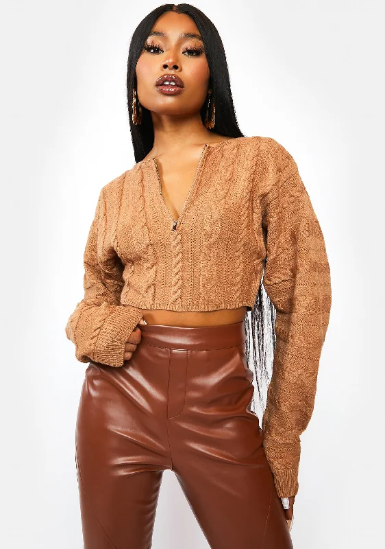 Effortless Sophistication Hit The City Cable Knit Sweater