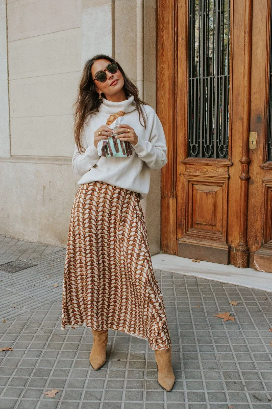 Hollywood Glam Award - Show Style CARLA SKIRT // BROWN ETHNIC