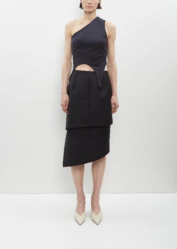 Sophisticated Outfits Spiral Tailoring Skirt