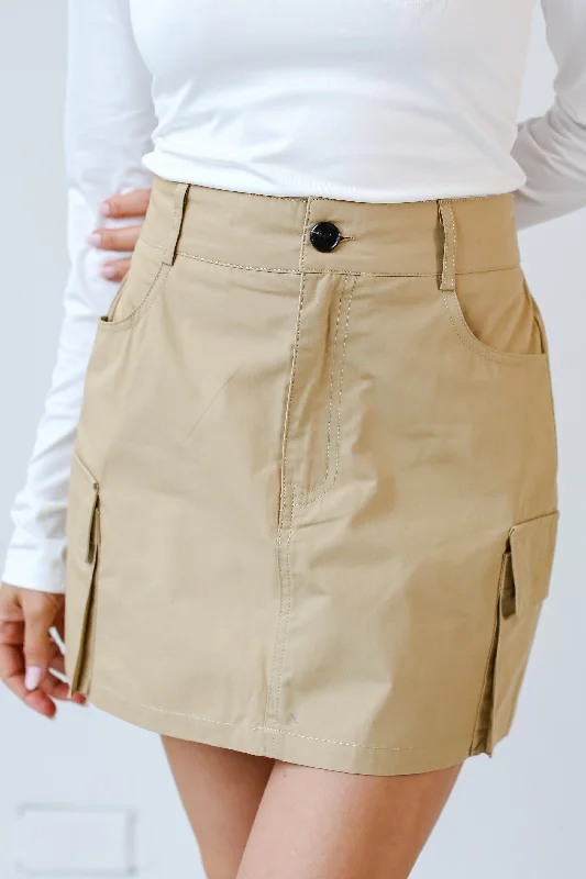 Exclusive Discount FINAL SALE - True Icon Cargo Mini Skirt