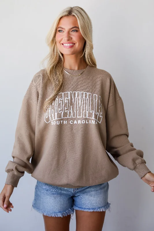 Trendsetting Threads Tan Greenville South Carolina Sweatshirt