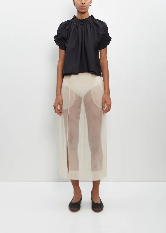 Quick Grab Deals Nylon Sheer Pencil Skirt — Nude