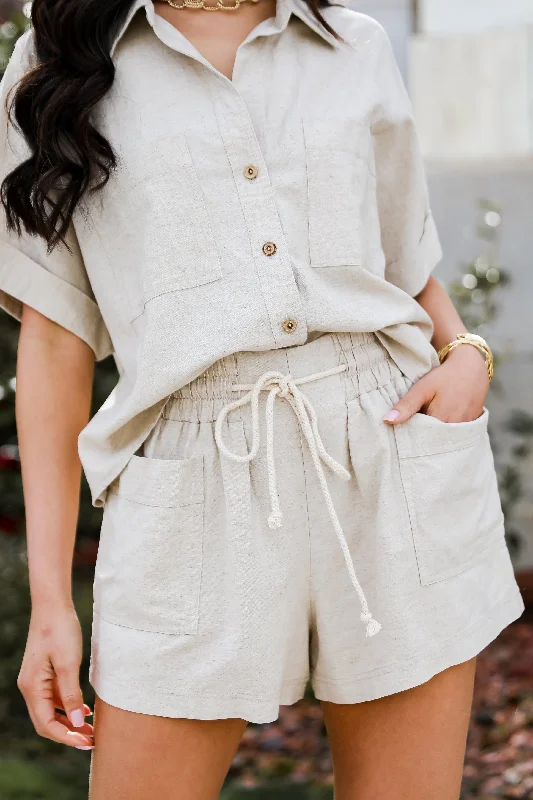 New Season Fashion Preview Sale FINAL SALE - Sunny Day Bliss Linen Shorts