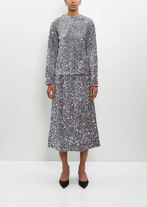 Exclusive Sale Shine Velvet Paisley Skirt