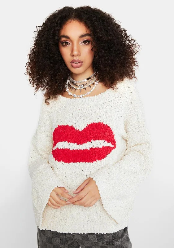 Cool Prices Kiss Me Down Knit Sweater
