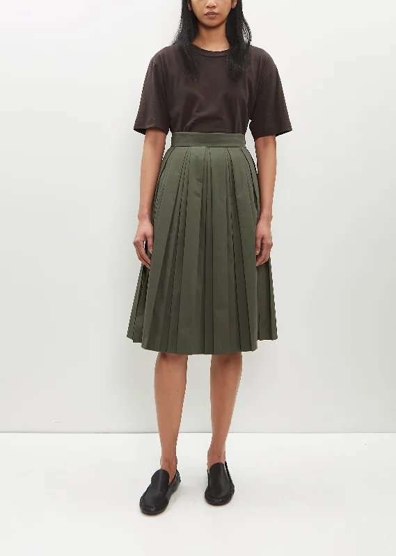 Luxe Layering Ticket Pocket Pleated Skirt