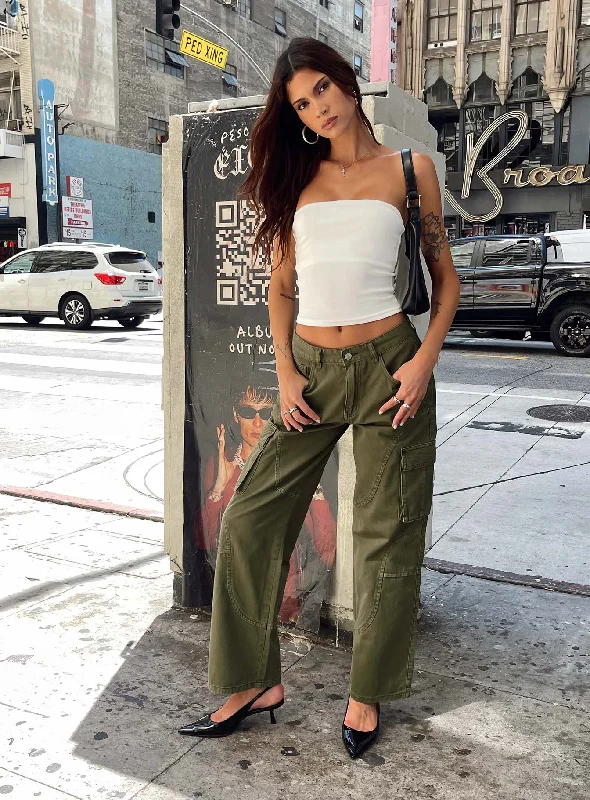 Big Discounts Ahstin Cargo Jeans Green Petite