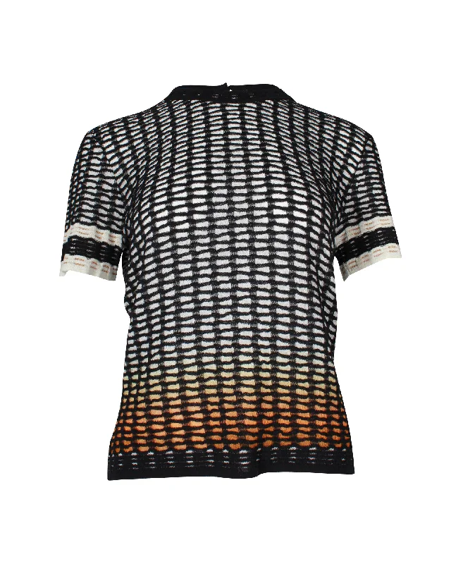Relaxed Style Mission Gradient Short Sleeve Top in Multicolor Rayon