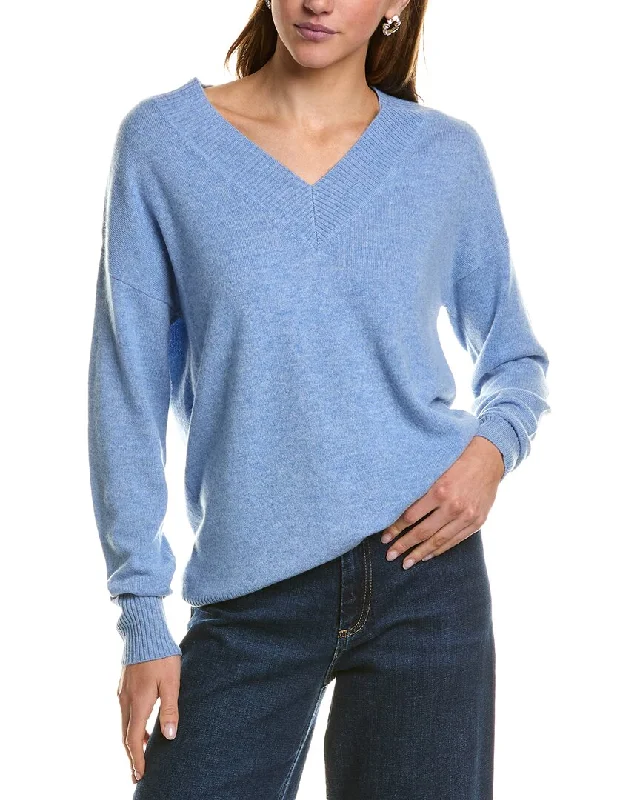 Limited Time Deal InCashmere V-Neck Cashmere Tunic Sweater