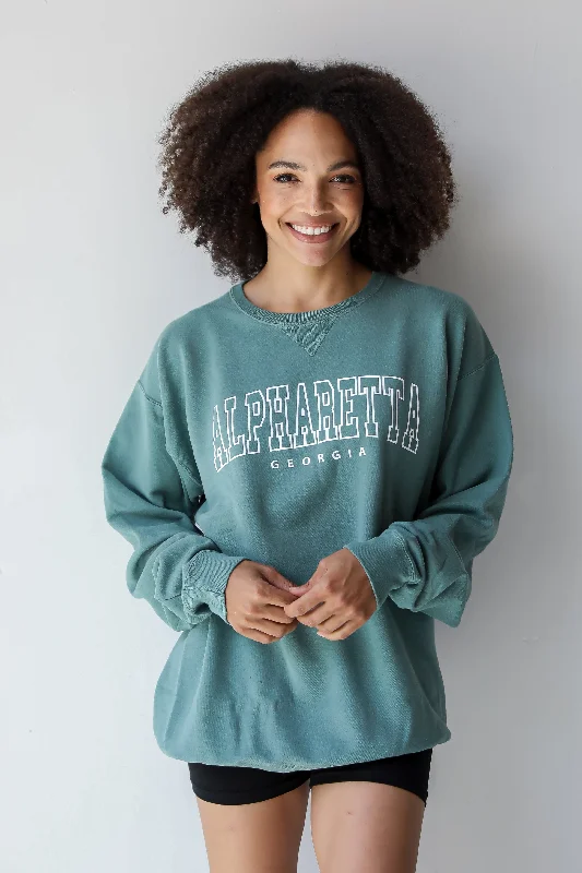 Feminine Soft - Hued Styles Seafoam Alpharetta Georgia Sweatshirt