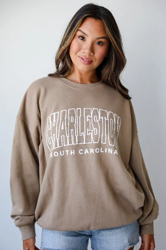 Trend Setting Threads Tan Charleston South Carolina Sweatshirt