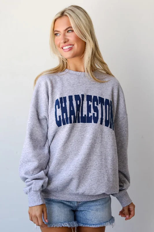 Trend Setting Wardrobe Light Heather Grey Charleston Sweatshirt