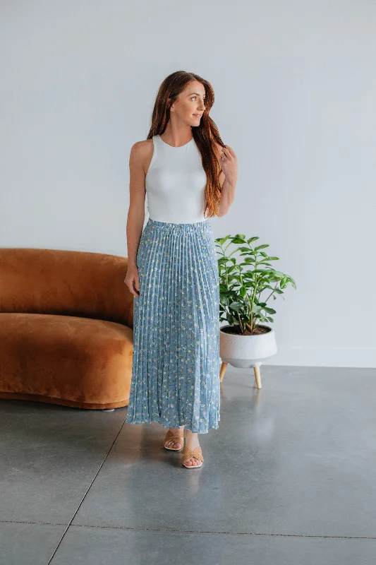 Boho - Chic Festival - Ready Style Julia Maxi Skirt - Sky Blue