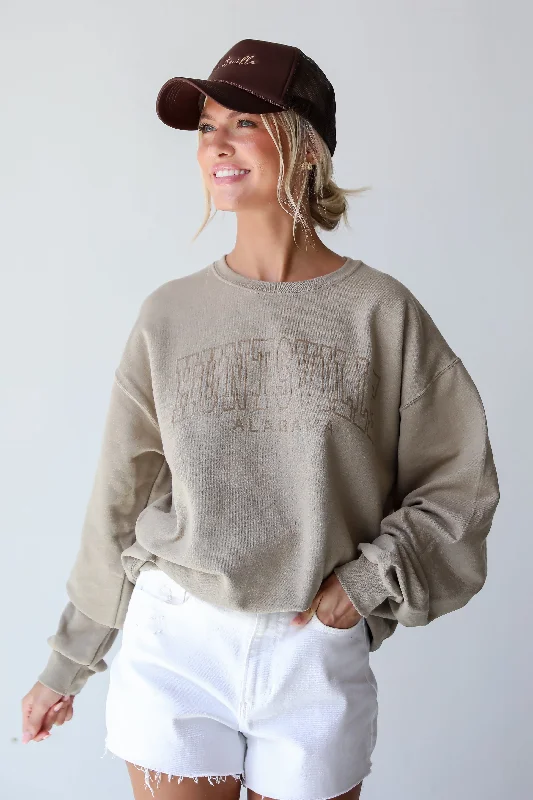 Dreamy Aesthetic Taupe Huntsville Alabama Sweatshirt