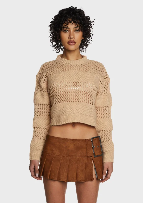 Colorful Clothing The Realest Crop Sweater