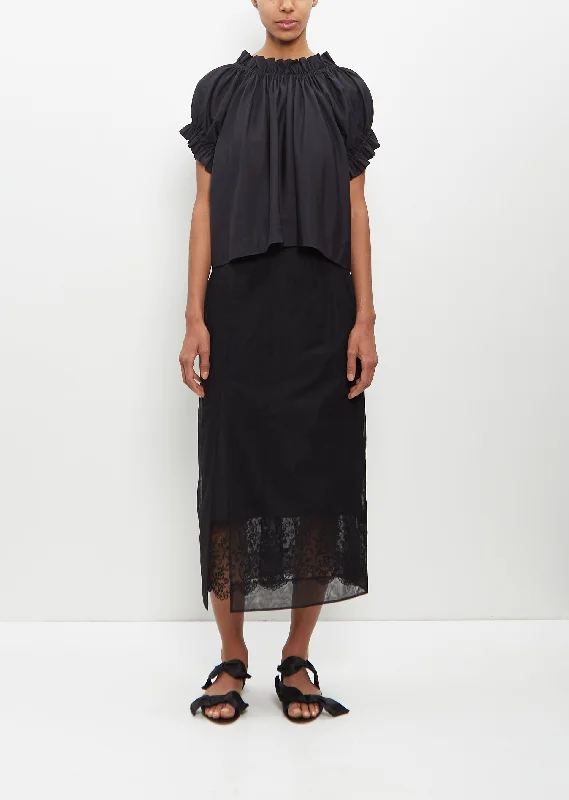 Shop Sales Nylon Sheer Pencil Skirt — Black