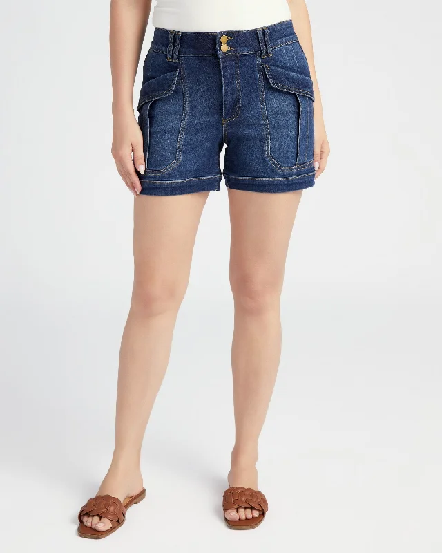 Minimalist Elegant "Ab"solution Double Button Utility Shorts