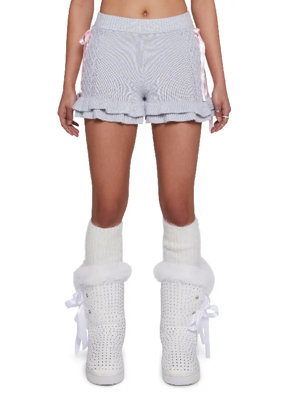 Chic & Cozy Collection Snowy Daydreams Cable Knit Shorts