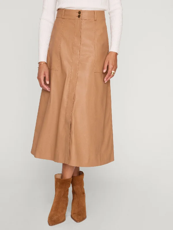 Budget Saver The Mica Vegan Leather Skirt