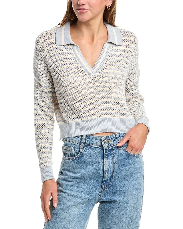 Durable Fashion Picks 525 America Open Knit Polo Sweater