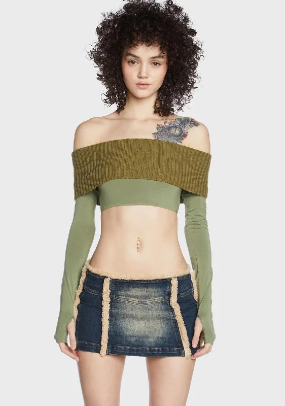 Gorgeous Glamour Collection Binita Off Shoulder Sweater