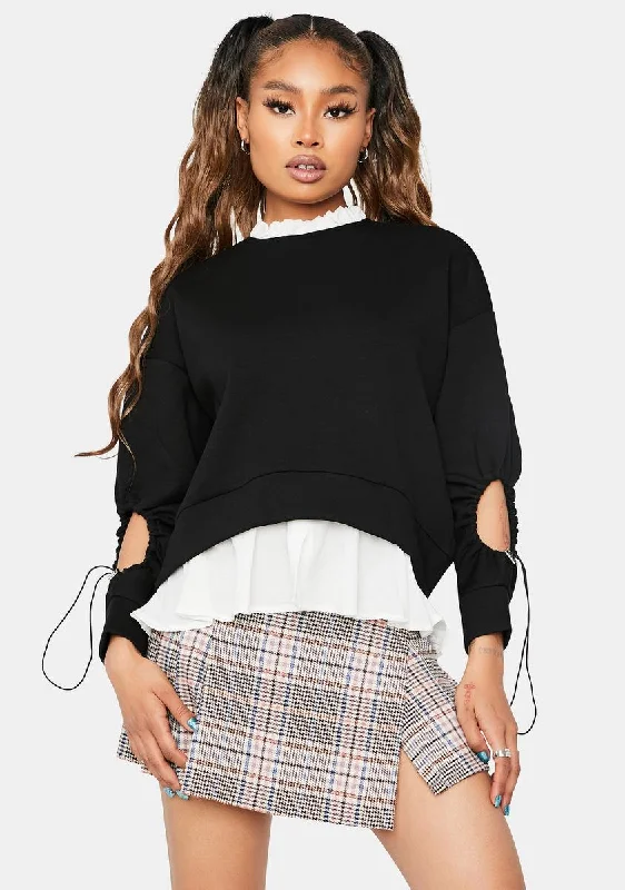 Trend Driven Wardrobe What's The Tea Keyhole Cutout Sweater