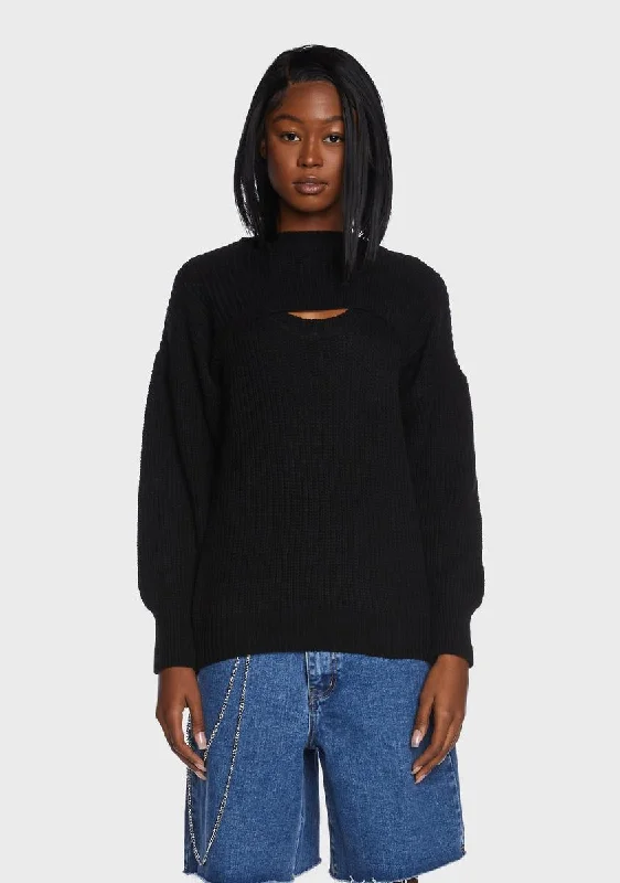 Sophisticated Outfits Let It Slide Knit Sweater
