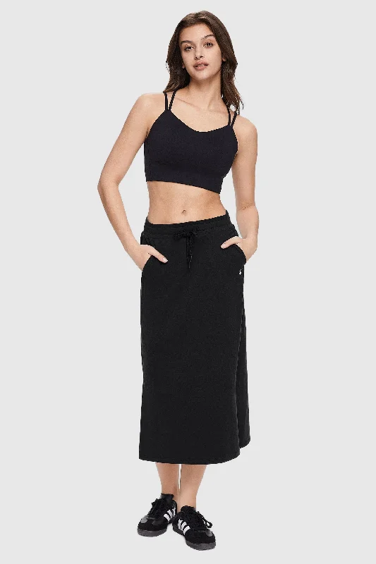 Travel Essentials Casual Midi Skirt