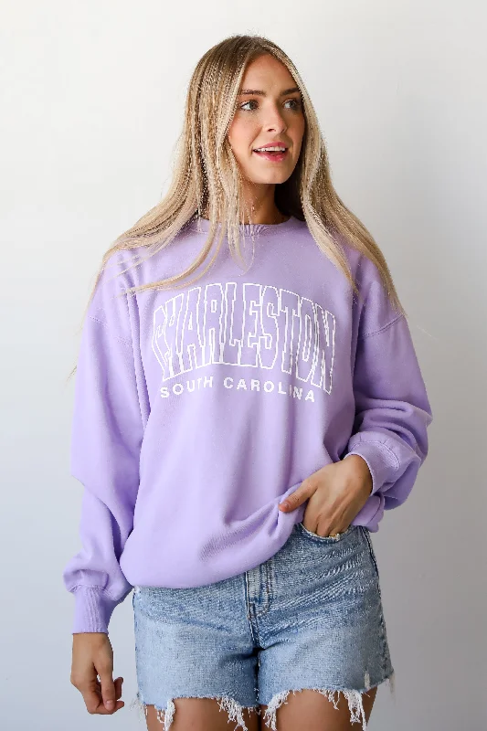 Trendy Women's Collection Lavender Charleston South Carolina Sweatshirt