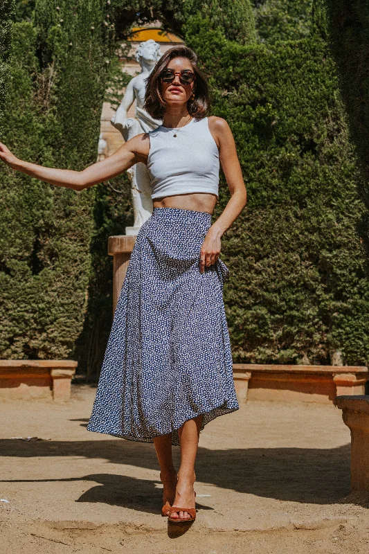 Weekend Special CARLA SKIRT // DARK BLUE FLOWERS
