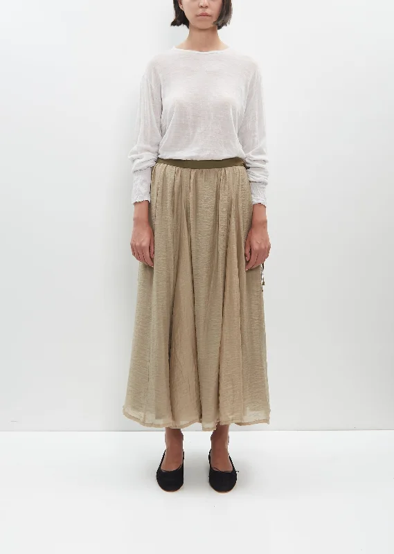 Wardrobe Essentials Crinkle Long Skirt