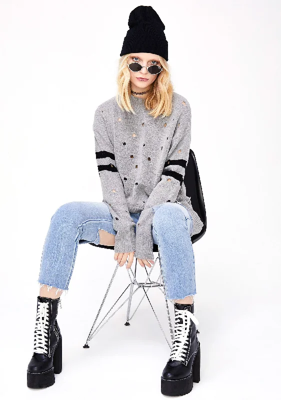 Fast Fashion Favorites Holey Dotter Sweater