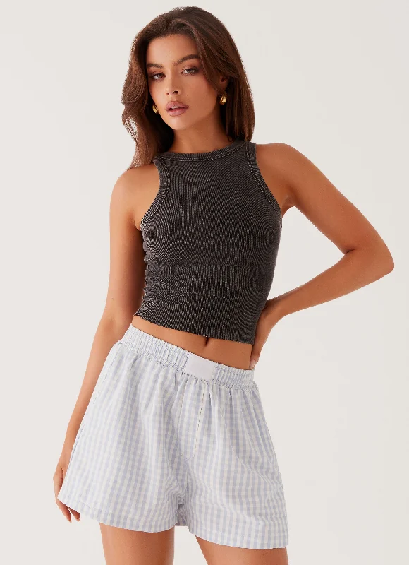 New Arrivals Brightwell Boxer Shorts - Blue Gingham