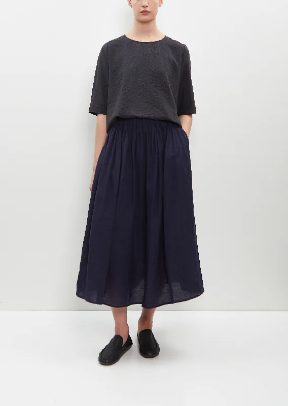 Classic Appeal Raw Wool and Linen Skirt