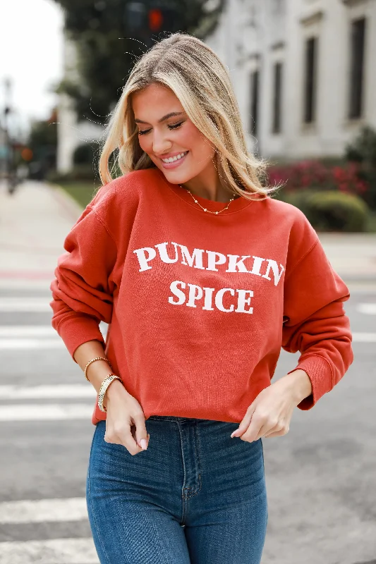 Contemporary Elegance Rust Pumpkin Spice Sweatshirt