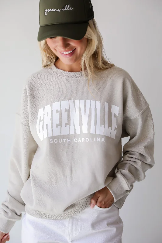 Fashion Deal Tan Greenville South Carolina Sweatshirt