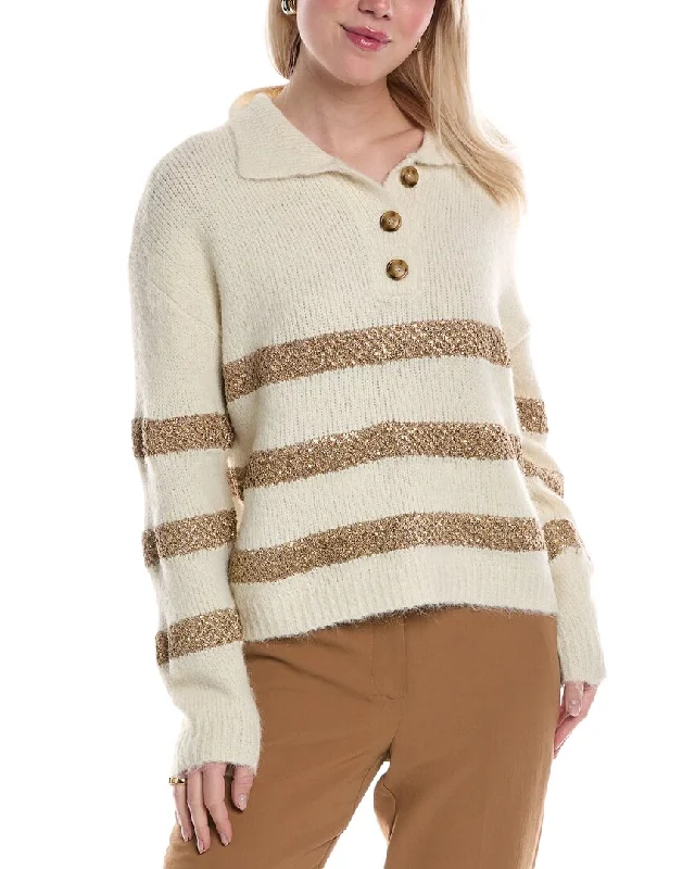 Chic Style, Always In Vogue ANNA KAY Lucy Cashmere-Blend Polo Sweater